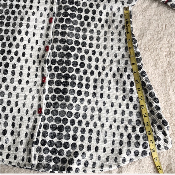 IC By Connie K Artsy Abstract Loose Button Up Zip Back Jacket Tunic Sz S - Picture 4 of 10